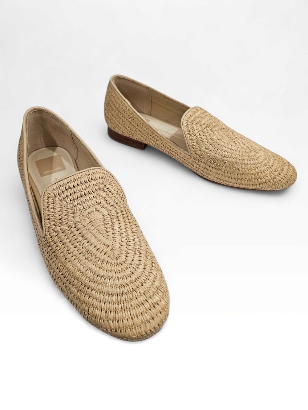 DOLCE VITA Baylen Women Natural Woven Raffia Flats 9M